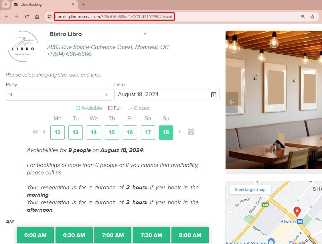 Libro Booking - Google Chrome & Bistro Libro _ Libro Admin - Google Chrome 2024-07-31 at 4.46.23 PM.jpeg